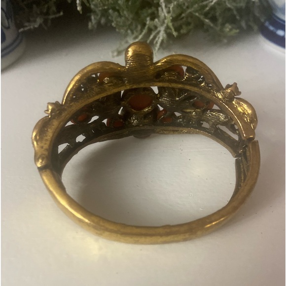 Vintage Brassy Bangle with Beads - Picture 5 of 7